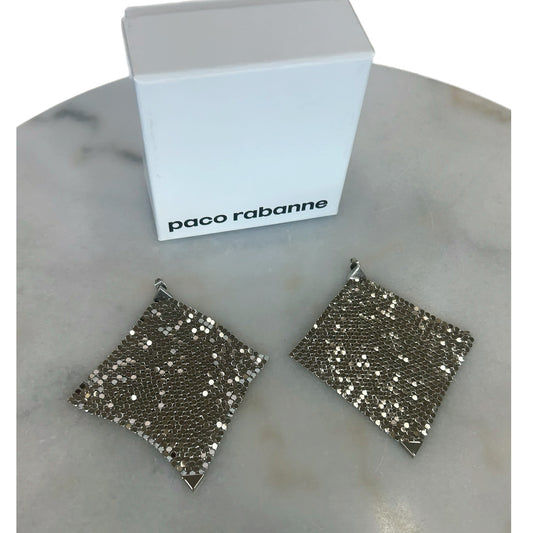RABANNE - Silver Chainmail Earrings