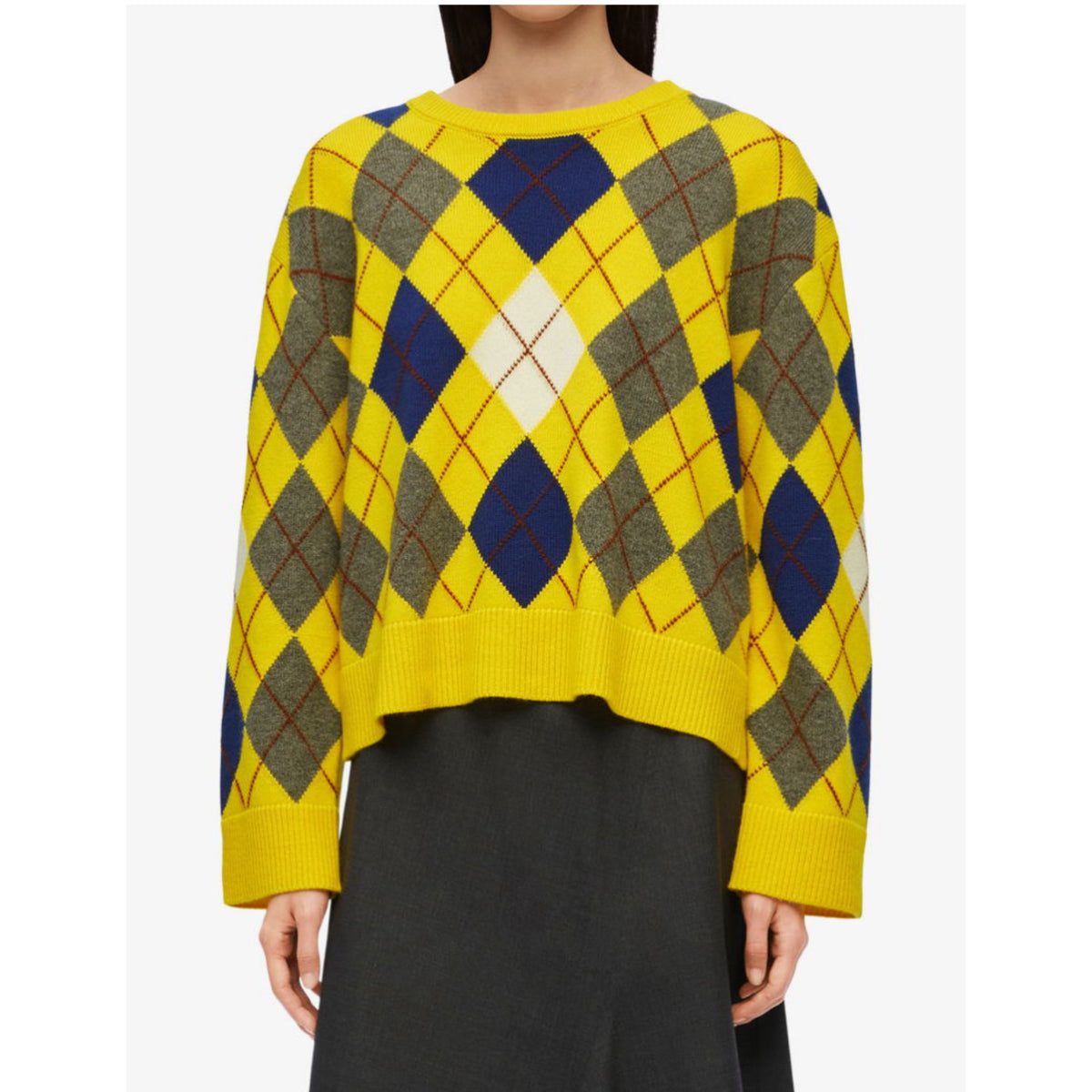 LOEWE - Argyle Wool Sweater Sz S (relaxed fit)
