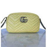 GUCCI - GG Marmont Yellow Quilted Shoulder Bag
