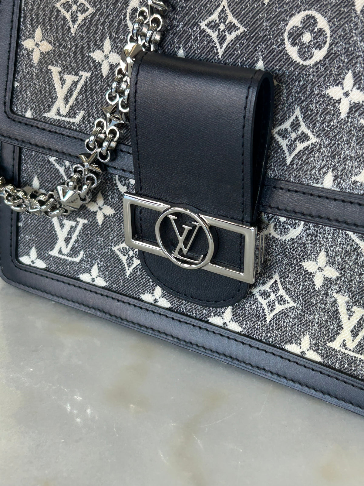 LOUIS VUITTON - Dauphine MM Denim & Leather Bag