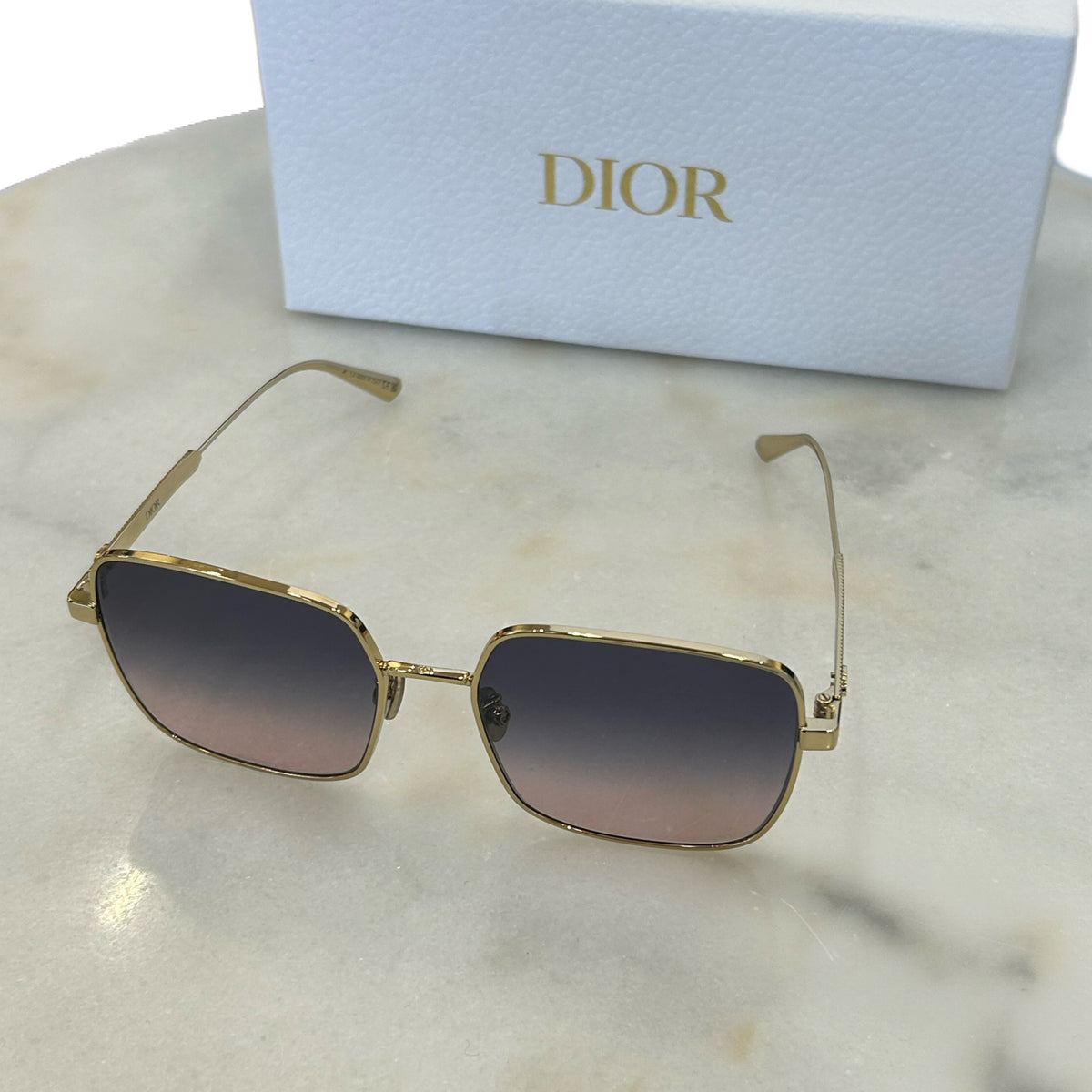 DIOR - DiorCannage S1U Gold Square Sunglasses