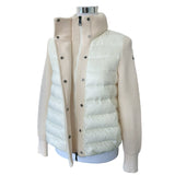 MONCLER - Cream Maglione Tricot Cardigan Sz S