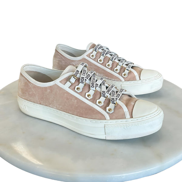 CHRISTIAN DIOR - Walk'n'Dior Pink Velvet Sneakers Sz41