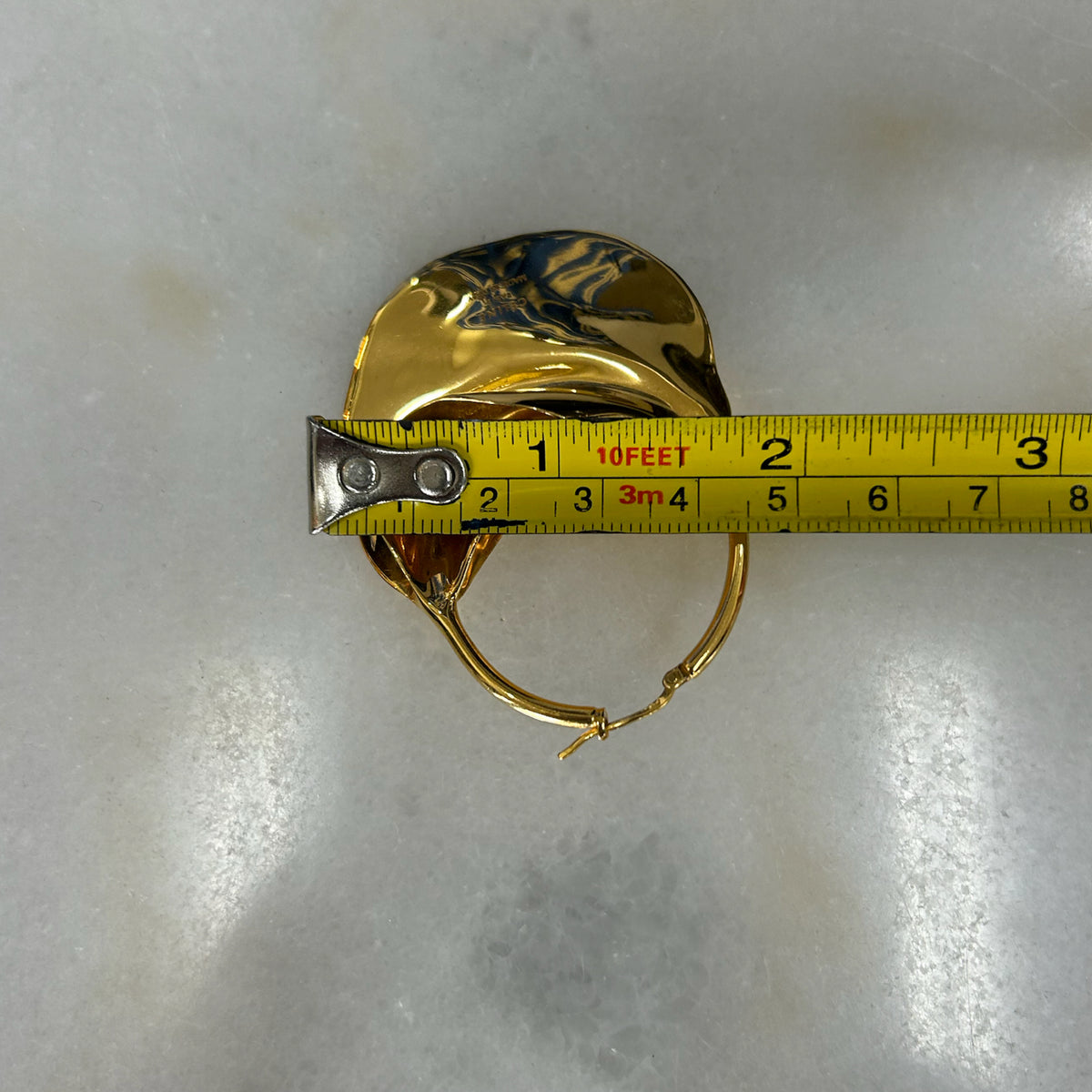 CELINE - Large Swirl Hoop Earrings