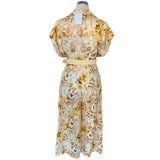 ZIMMERMANN - Rosa Roll Cuff Linen Jumpsuit Sz 1