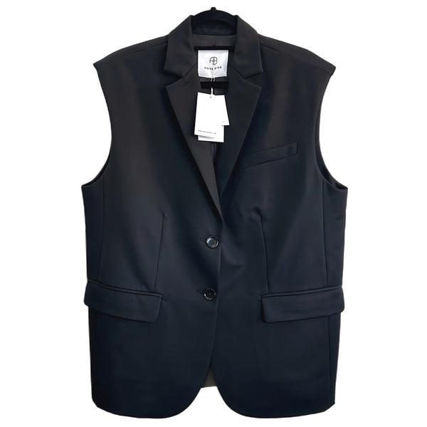 ANINE BING - Tay Black Wool Vest Sz M
