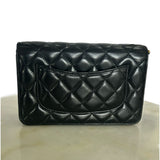 CHANEL - Wallet on Chain Bag in Black Lamb Leather
