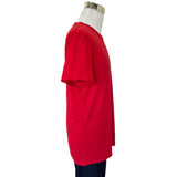 BALMAIN - Embroidered Logo Red T-Shirt Sz XL / Suit AUS M/L