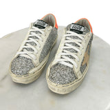 GOLDEN GOOSE - Hi Star Silver Glitter Sneakers Sz 36