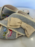 FENDI - Embroidered Floral & Ribbon Slides Sz 37.5