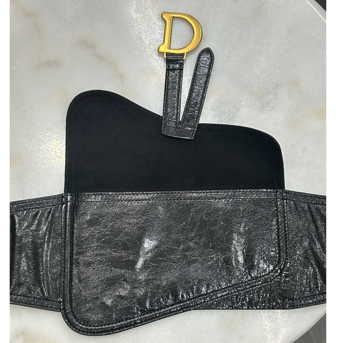 DIOR - Leather Saddle Belt Bag