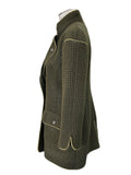 CHANEL - Khaki Wool/Alpaca Coat Size FR 44 / AUS 12