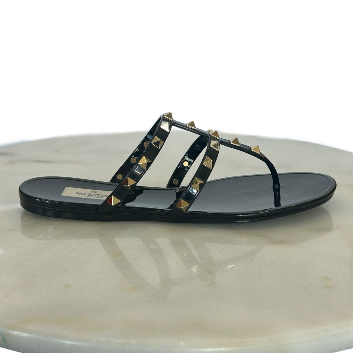 VALENTINO - Rockstud Rubber Sandals Sz 38