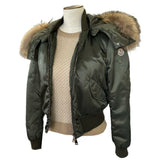 MONCLER - Eulimene Green Hooded Crop Jacket Sz 0