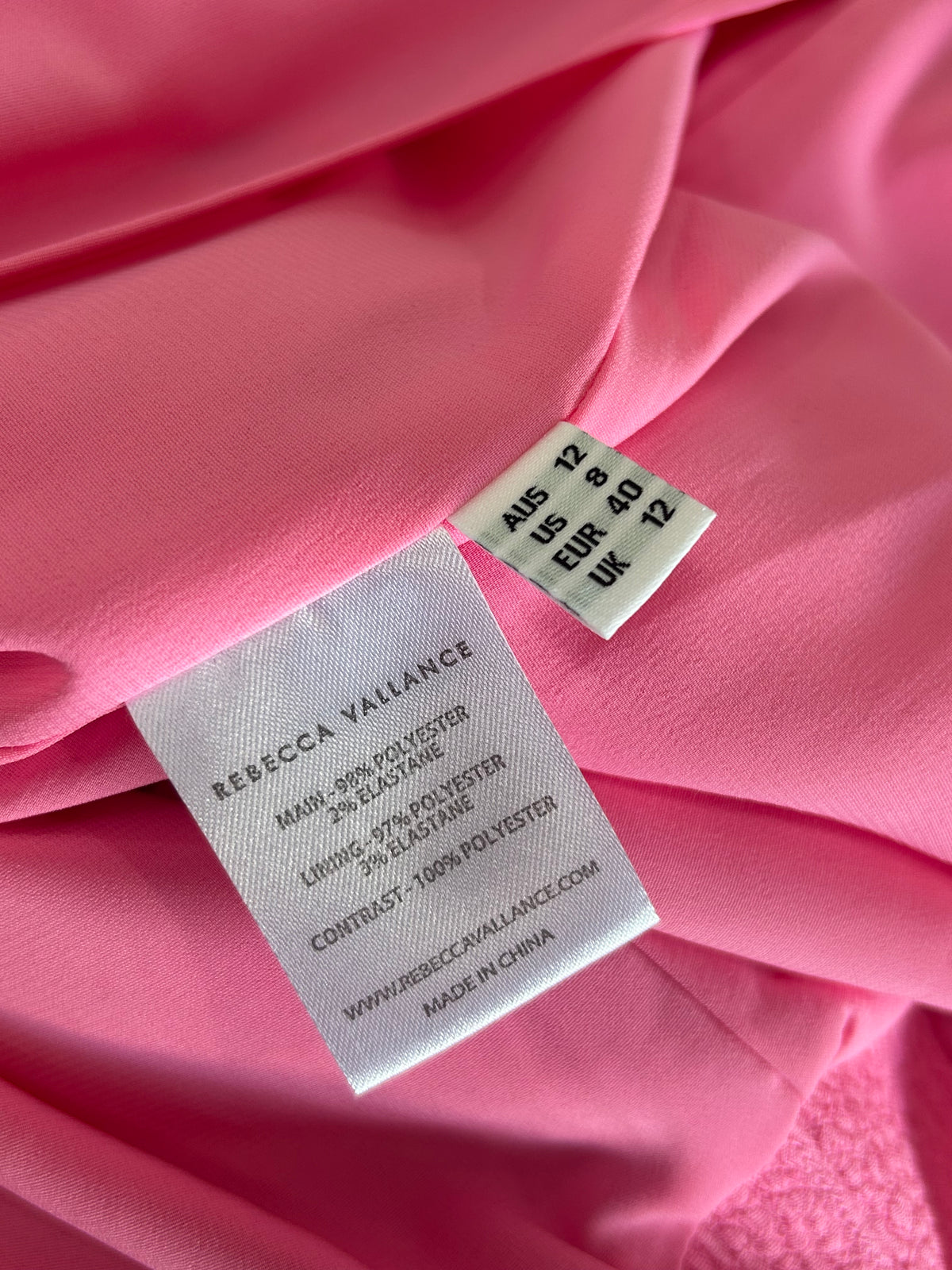 REBECCA VALLANCE - Montez Pink Midi Dress Sz 12