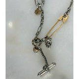 ALEXANDER McQUEEN - Charm & Safety Pin Necklace