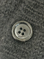 SAINT LAURENT - Black & White Mohair Blend Cardigan Sz L