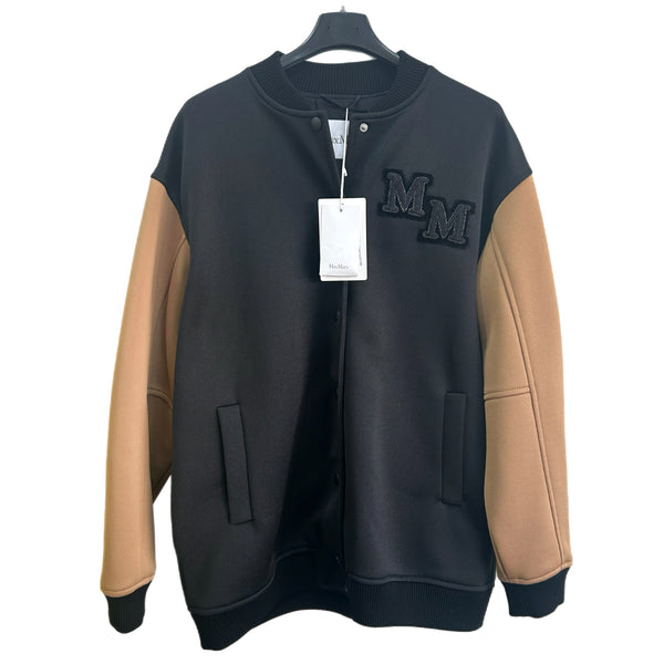 MAX MARA - Black Verace Logo Bomber Jacket Sz 42