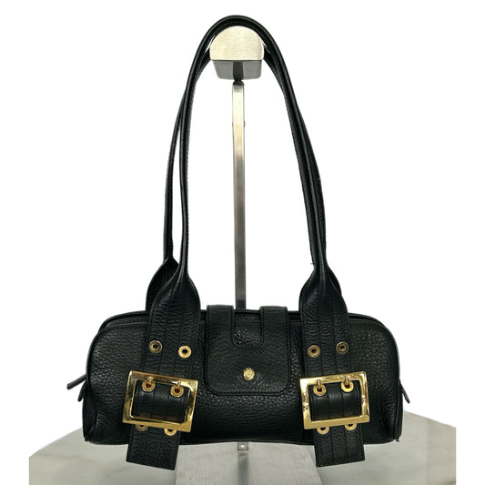 VERSACE - Black Leather  Shoulder Bag