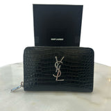 SAINT LAURENT - Cassandre YSL Croc Wallet