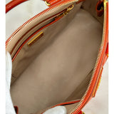 PRADA - Saffiano Orange Vernis Dome Bag
