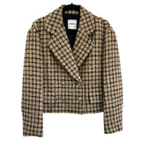 SANDRO - Checked Bouclé-Tweed Blazer Sz FR 38 / Suit M
