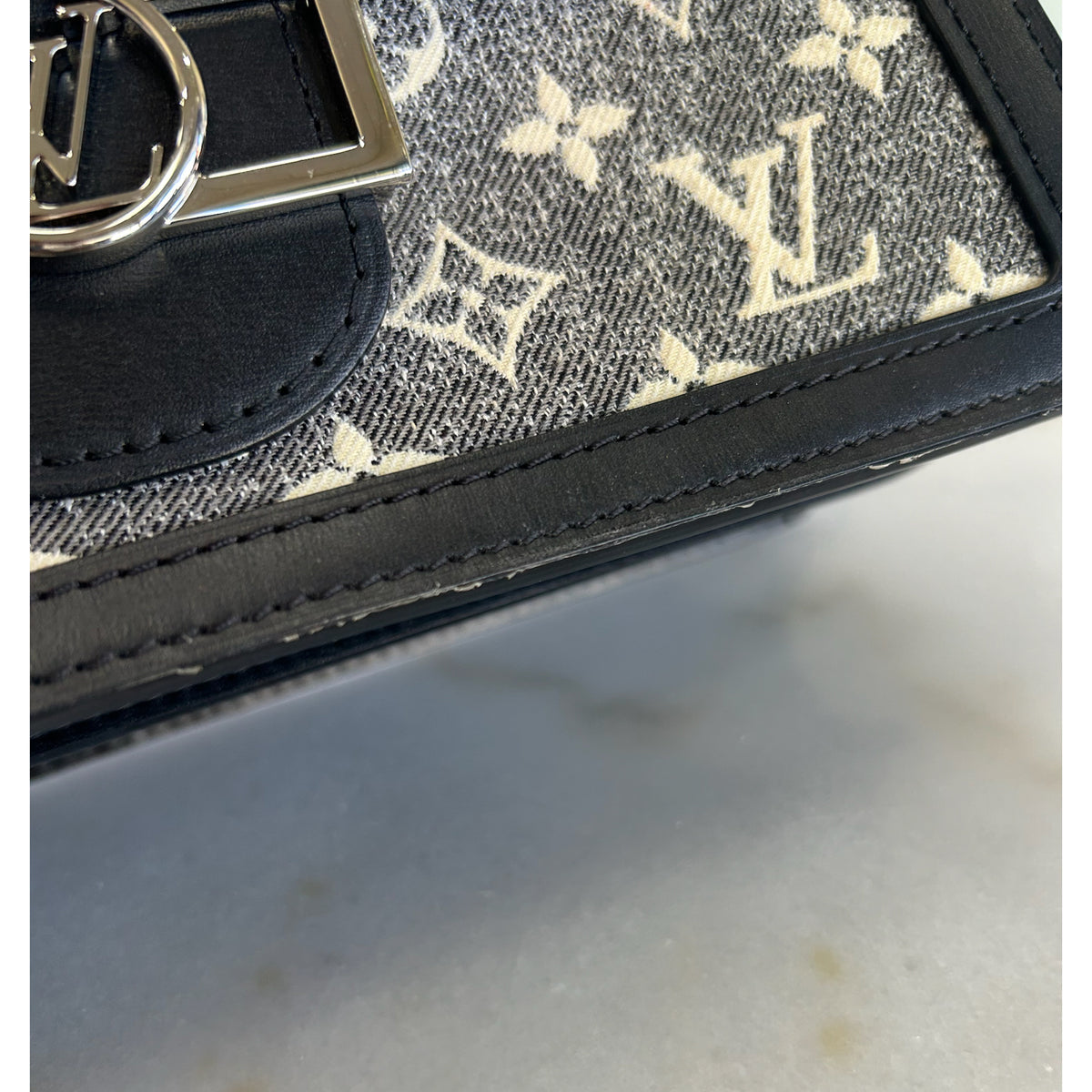 LOUIS VUITTON - Dauphine MM Denim & Leather Bag