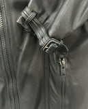 BURBERRY - Black Lamb Leather Jacket Sz 50
