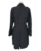 BURBERRY - Black Trench Coat Sz 10-12