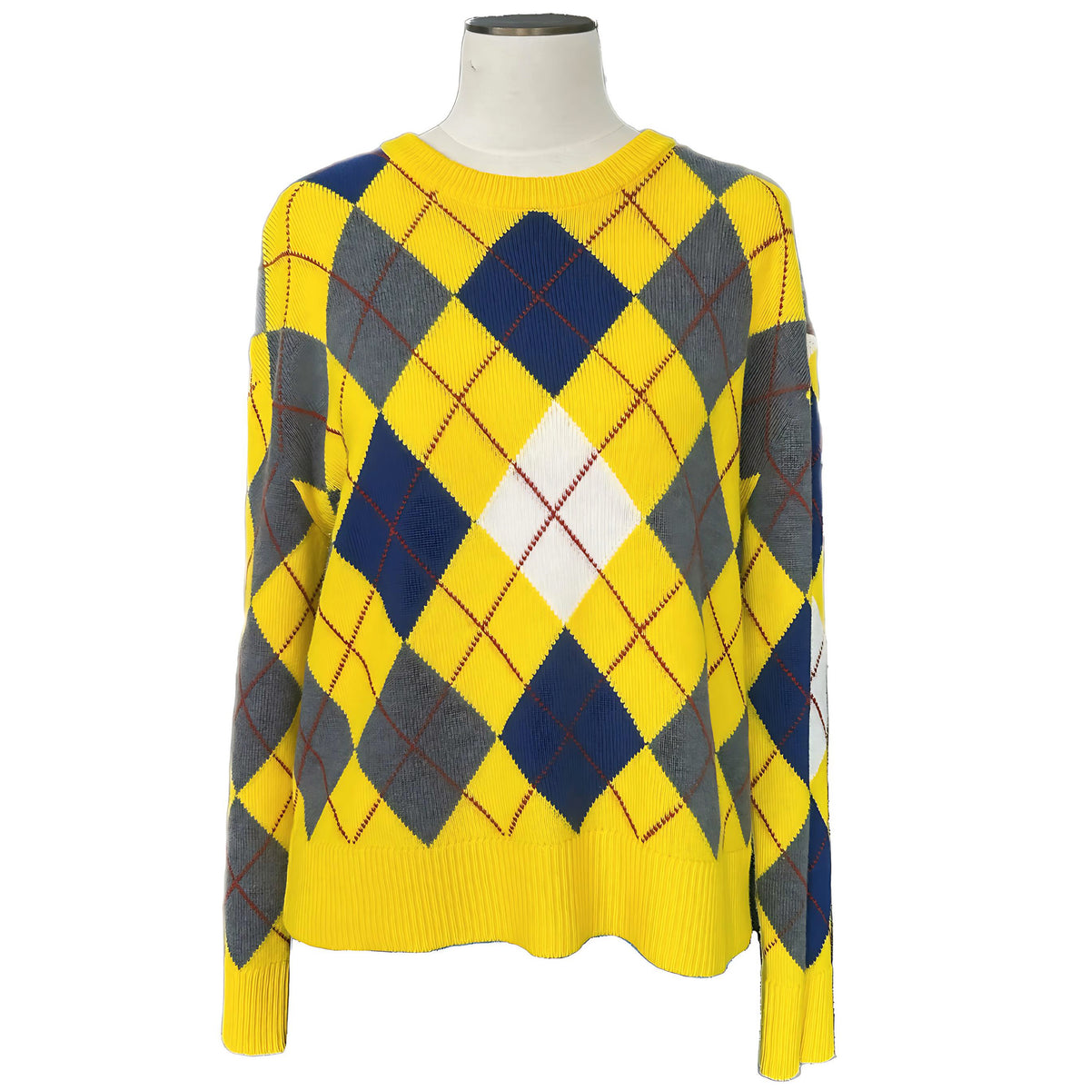 LOEWE - Argyle Wool Sweater Sz S (relaxed fit)