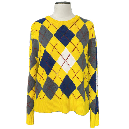 LOEWE - Argyle Wool Sweater Sz S (relaxed fit)
