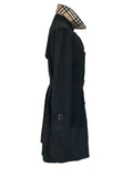 BURBERRY - Black Trench Coat Sz 10-12