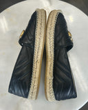 GUCCI - GG Marmont Leather Espadrilles Sz 39