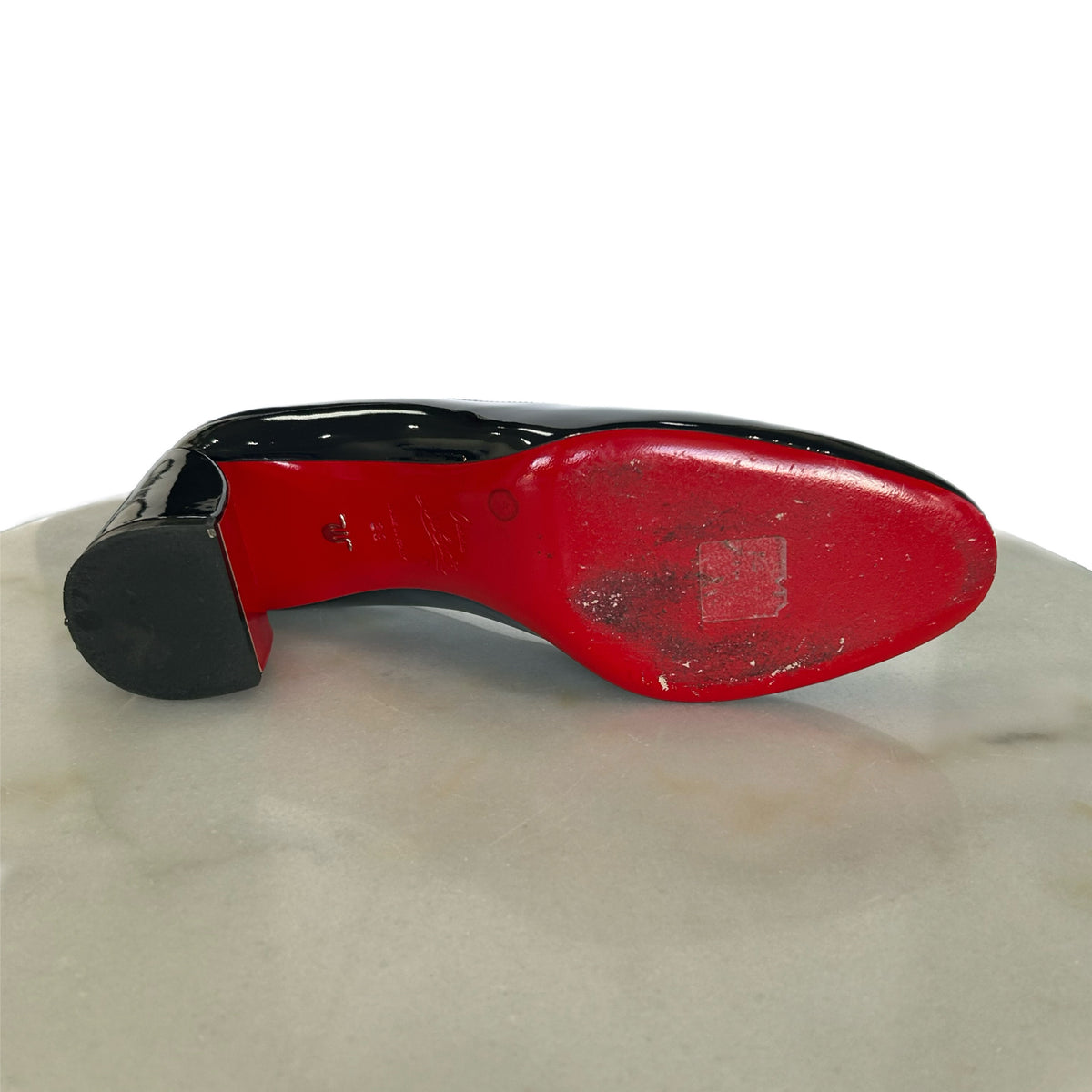 CHRISTIAN LOUBOUTIN - Miss Sab 55mm Marine Block Heels Sz 39