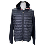 MONCLER - Maglia Tricot Hooded Navy Cardigan Sz XL