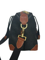 MULBERRY - Small Clipper Leather Bag in Black & Cognac