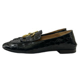 CHLOE - Black Croc C Loafers Sz 38