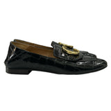 CHLOE - Black Croc C Loafers Sz 38