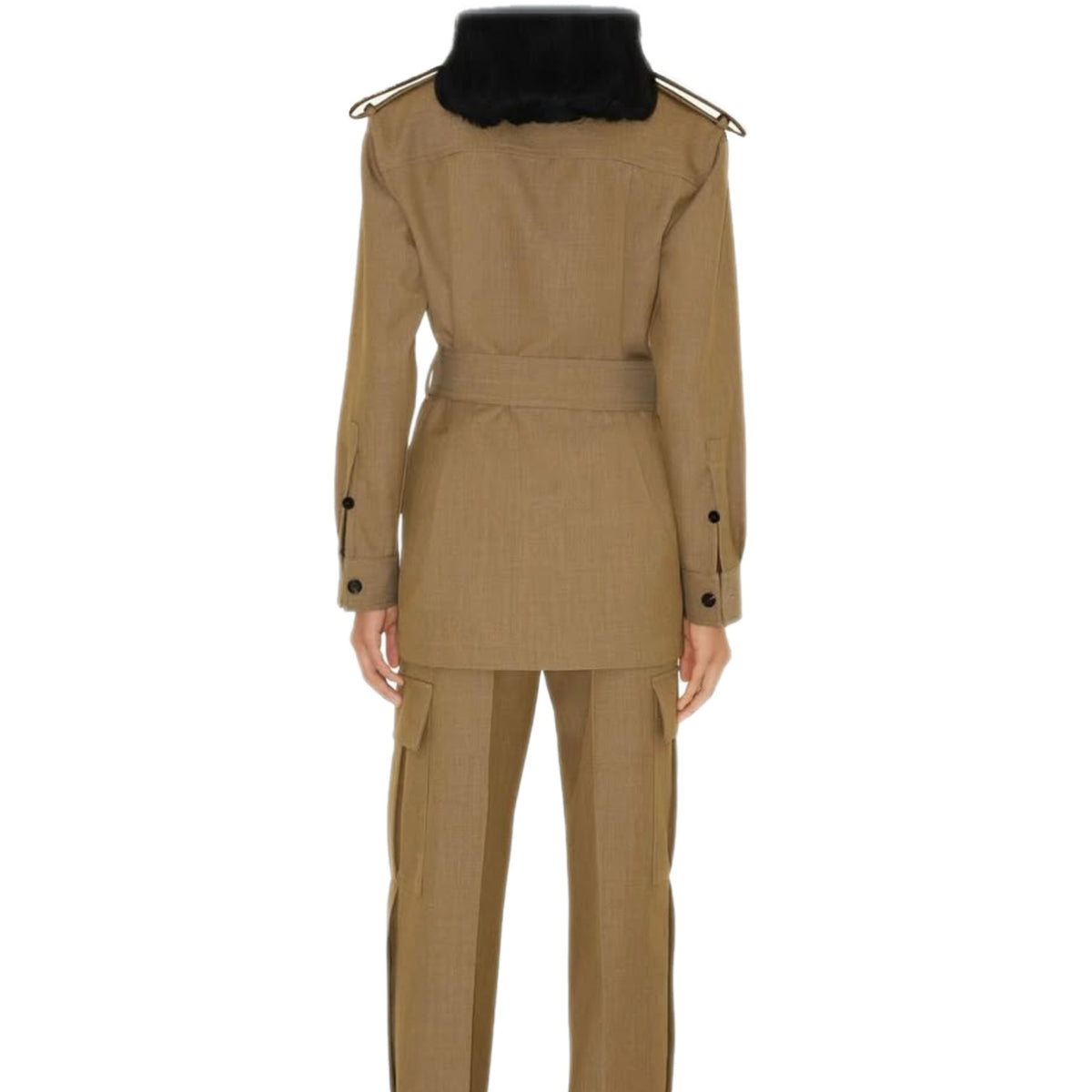 BURBERRY - Safari Wool Shirt Jacket Sz IT 44
