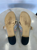 FENDI - Embroidered Floral & Ribbon Slides Sz 37.5