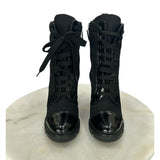 PRADA - Leather & Nylon Booties Sz 38