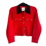 SANDRO - NWT Edgar Red Cardigan Sz 1
