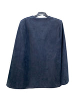 CARLA ZAMPATTI - Chelsea Suedette Cape Jacket - Navy Sz 14