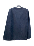 CARLA ZAMPATTI - Chelsea Suedette Cape Jacket - Navy Sz 14