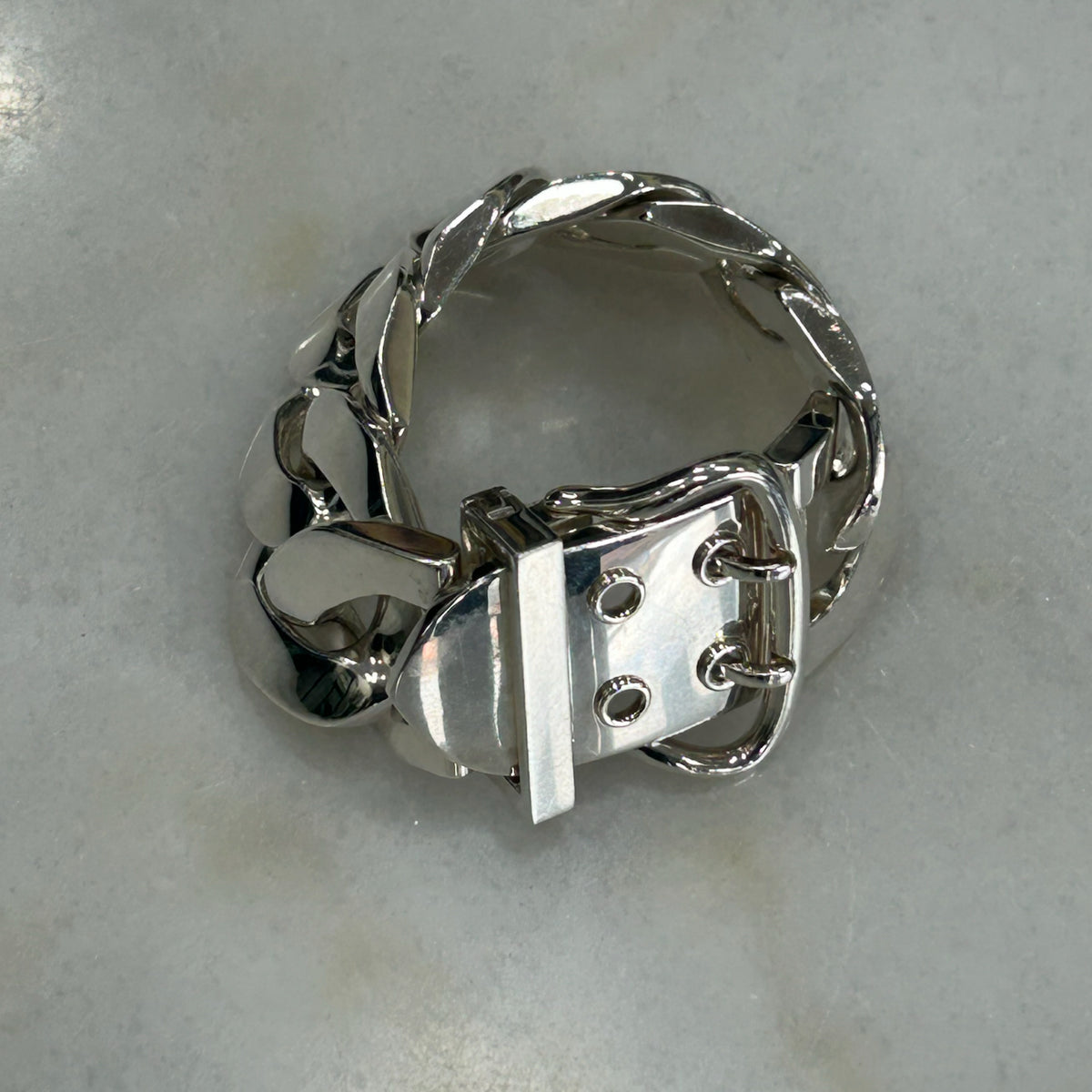 HERMES - Boucle Sellier AG 925 Silver Chain Bracelet