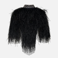 CAMILLA - Lady Of The Moon Feather Beaded Gilet Sz S