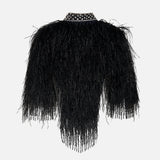 CAMILLA - Lady Of The Moon Feather Beaded Gilet Sz S