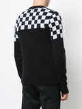 SAINT LAURENT - Black & White Mohair Blend Cardigan Sz L