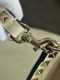 VALENTINO - Cream Leather Rockstud Crossbody Bag