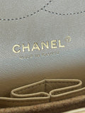 CHANEL - Classic Double Flap Jumbo Bag - Beige Caviar Leather